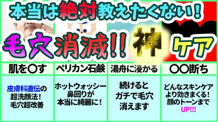 【有益】今すぐ毛穴完全消滅！ビビるほどお肌が見違えるスキンケア方法【ガルちゃん】