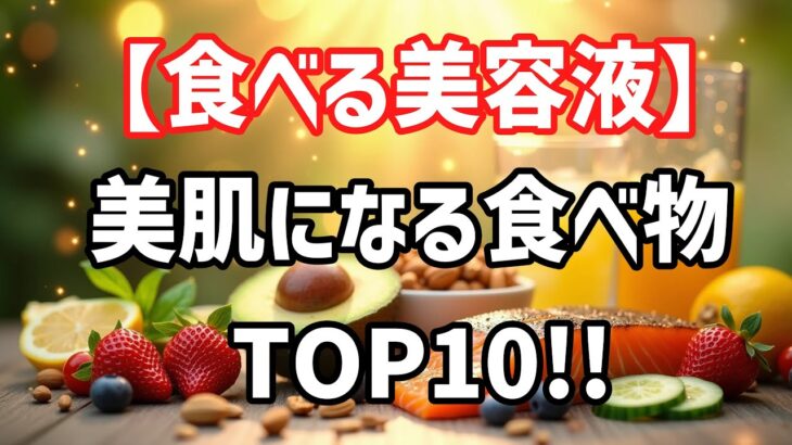 【衝撃】毎日食べるだけで美肌になる！食べるスキンケアTOP10